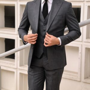 Executive Charcoal Slim Suit