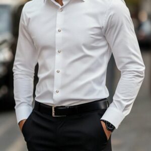 Crystal White Office Shirt