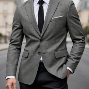 Steel Grey Structured Blazer