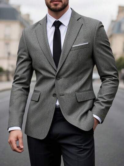 Steel Grey Structured Blazer