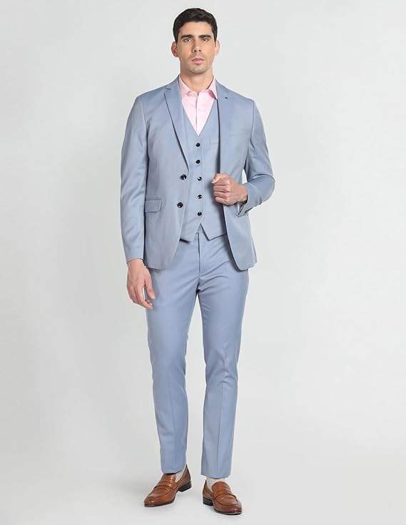 Arrow Men's Polyester Double Breasted Suits - Image 3